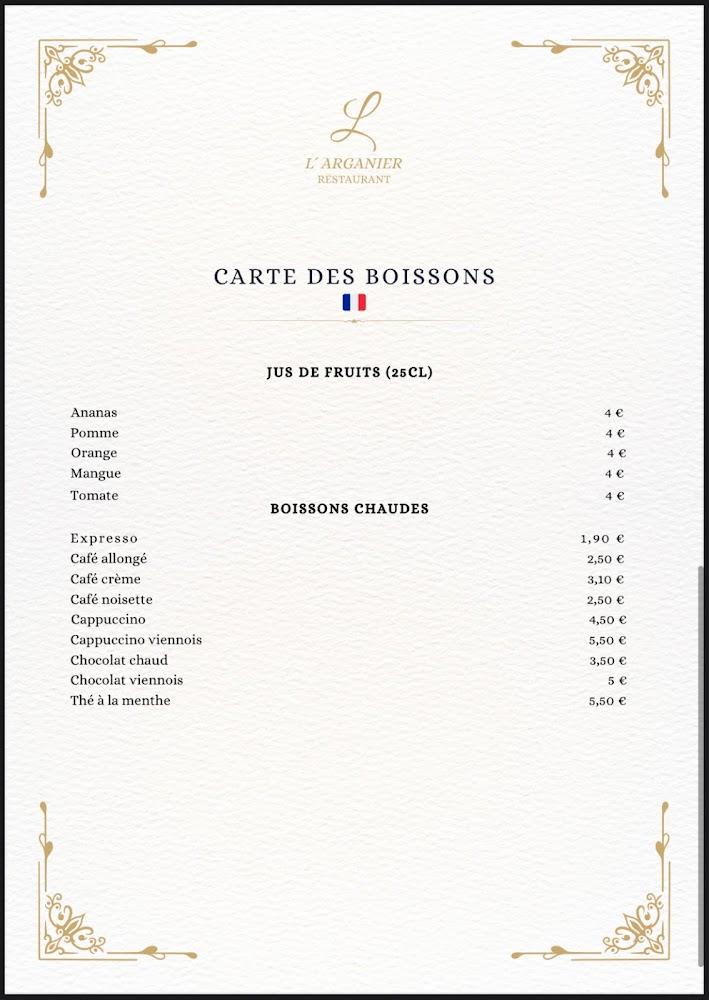 L’ARGANIER Restaurant Le Mesnil Amelot - Menu Image 3